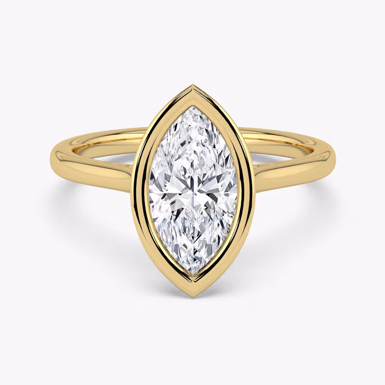 GIGI | marquise bezel set solitaire engagement ring